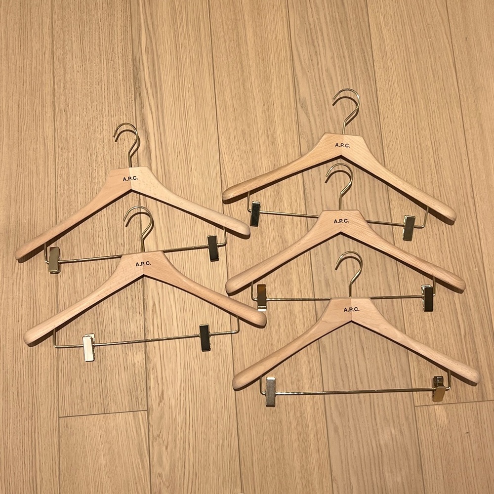 Pack of 3 Authentic A.P.C. Cedar Wood Pants Hangers 18”